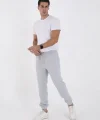 Unisex Kışlık Üç İplik Lastikli Eşofman Pantolon - Gri