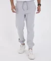 Unisex Kışlık Üç İplik Lastikli Eşofman Pantolon - Gri