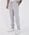 Unisex Kışlık Üç İplik Lastikli Eşofman Pantolon - Gri