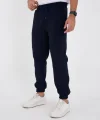 Unisex Kışlık Üç İplik Lastikli Eşofman Pantolon - Lacivert