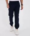 Unisex Kışlık Üç İplik Lastikli Eşofman Pantolon - Lacivert