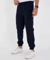 Unisex Kışlık Üç İplik Lastikli Eşofman Pantolon - Lacivert