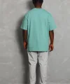 Unisex Oversize Düz Bisiklet Yaka T-Shirt - Mint Yeşili