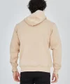 Unisex Tam Fermuarlı Kapşonlu  SweatShirt - Bej