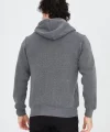 Unisex Tam Fermuarlı Kapşonlu  SweatShirt - Füme