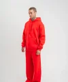 Unisex Uzun Kol Kapşonlu Eşofman Takım - Kırmızı