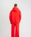 Unisex Uzun Kol Kapşonlu Eşofman Takım - Kırmızı