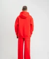 Unisex Uzun Kol Kapşonlu Eşofman Takım - Kırmızı