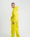 Unisex Uzun Kol Kapşonlu Eşofman Takım - Sarı