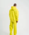 Unisex Uzun Kol Kapşonlu Eşofman Takım - Sarı