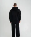 Unisex Uzun Kol Kapşonlu Eşofman Takım - Siyah
