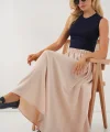 Uzun Ayrobin Etek 8050 - Bej