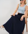 Uzun Ayrobin Etek 8050 - Lacivert