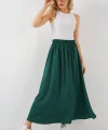 Uzun Ayrobin Etek 8050 - Zümrüt Yeşili