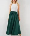 Uzun Ayrobin Etek 8050 - Zümrüt Yeşili