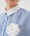 Uzun Çizgili Gömlek 5962 - Mavi
