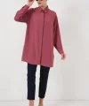 Uzun Gömlek Tunik 5945 - Gül Kurusu