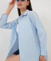 Uzun Kol Basic Gömlek 20279 - Mavi