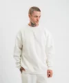 Uzun Kol Bisiklet Yaka Basic SweatShirt - Beyaz