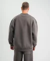 Uzun Kol Bisiklet Yaka Basic SweatShirt - Füme