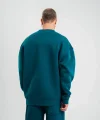 Uzun Kol Bisiklet Yaka Basic SweatShirt - Koyu Deniz Yeşili