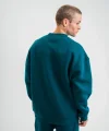 Uzun Kol Bisiklet Yaka Basic SweatShirt - Koyu Deniz Yeşili