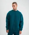 Uzun Kol Bisiklet Yaka Basic SweatShirt - Koyu Deniz Yeşili