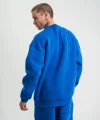 Uzun Kol Bisiklet Yaka Basic SweatShirt - Mavi