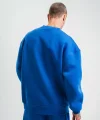 Uzun Kol Bisiklet Yaka Basic SweatShirt - Mavi