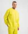 Uzun Kol Bisiklet Yaka Basic SweatShirt - Sarı