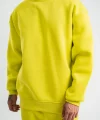 Uzun Kol Bisiklet Yaka Basic SweatShirt - Sarı