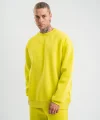 Uzun Kol Bisiklet Yaka Basic SweatShirt - Sarı