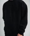 Uzun Kol Bisiklet Yaka Basic SweatShirt - Siyah