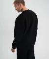 Uzun Kol Bisiklet Yaka Basic SweatShirt - Siyah