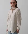 Uzun Kol Gömlek - Bej