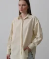 Uzun Kol Gömlek - Ekru