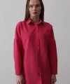Uzun Kol Gömlek - Fuşya