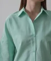 Uzun Kol Gömlek - Mint