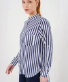 Uzun Kollu Çizgili Gömlek 20283 - Lacivert