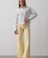 Yanları Bağlamalı Basic Gömlek - Beyaz