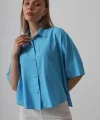 Yarım Kol Gömlek - Turkuaz