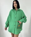 Yeşil Cepli Kapitone Gömlek