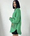 Yeşil Cepli Kapitone Gömlek