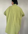 Yeşil Çift Cep Kapaklı Çıtçıtlı Gömlek