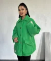 Yeşil Etiketli Pile Detaylı Ceket