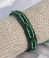 Yeşil Renk Deri İpli Erkek Bileklik