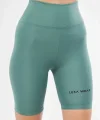 Yüksek Bel Biker Sporcu Şort - Mint Yeşili