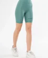 Yüksek Bel Biker Sporcu Şort - Mint Yeşili