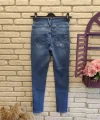 Yüksek Bel ikralı Jean Pantolon 90 Cm