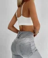 Yüksek Bel Likralı Jean Pantolon 90 Cm